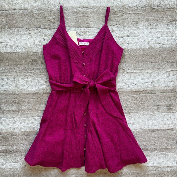 NWT💕Ramy Brook Kallie Wild Rose Springtime Burnout Mini Dress in Rose Burnout - Picture 6 of 16